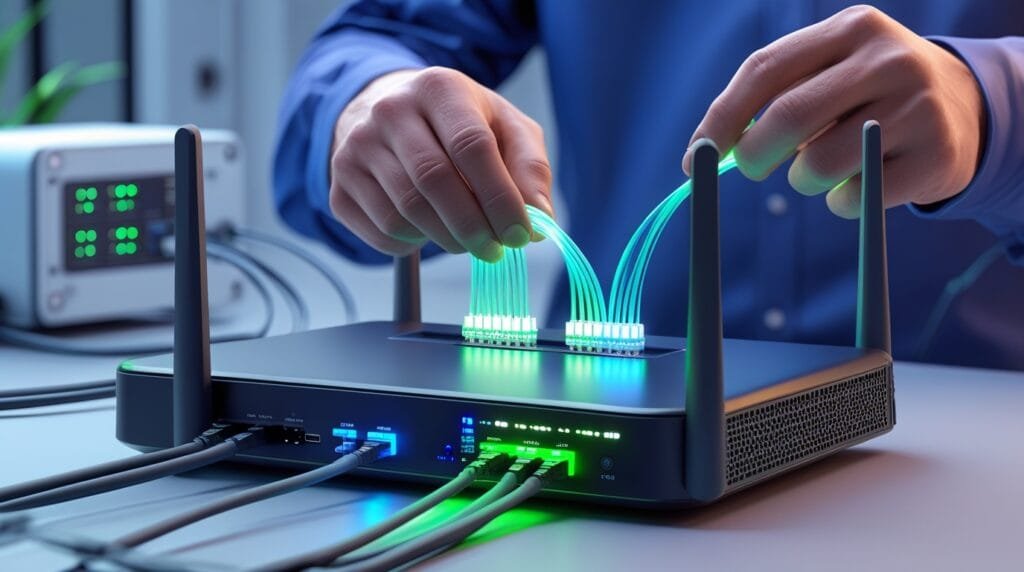 How to Connect Fiber Optic Cable to Route